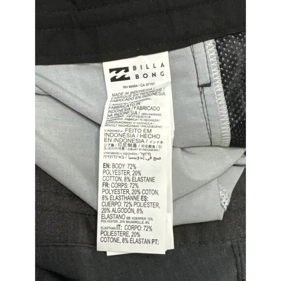 NWT Men’s Billabong Low Tide Board Shorts 34 Mid Length Gray Shorts With Pockets - Picture 5 of 6